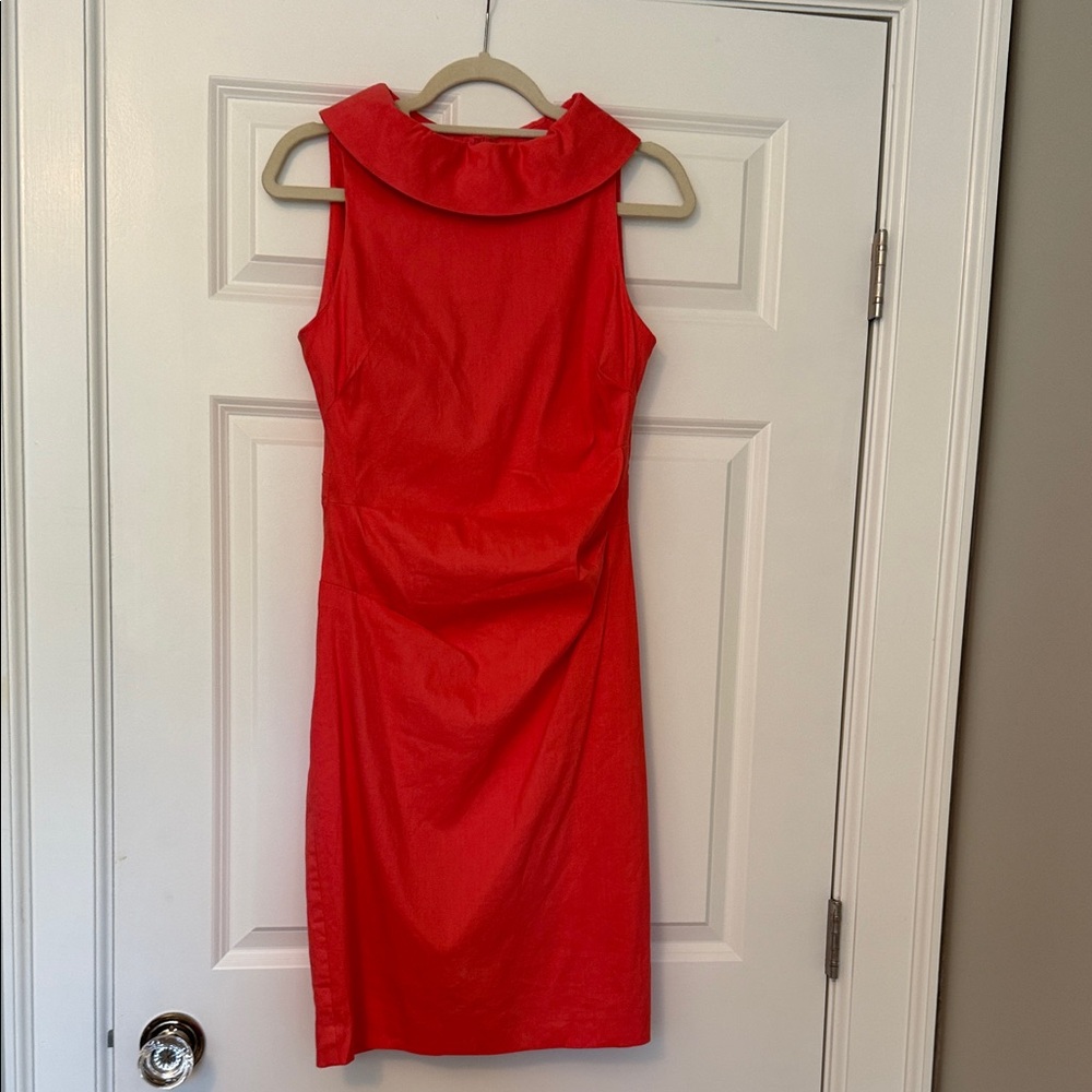 Elegant Orange Sleeveless Dress